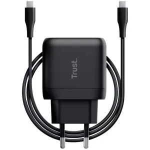 Trust Maxo, 1x USB-C, Quick Charge 45 W, Black + Cablu USB-C