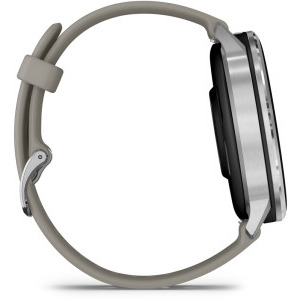 Garmin Venu 4, 45mm AMOLED curea silicon Silver/Silver gray
