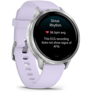 Garmin Venu 4, 41mm AMOLED curea silicon Silver/Periwinkle