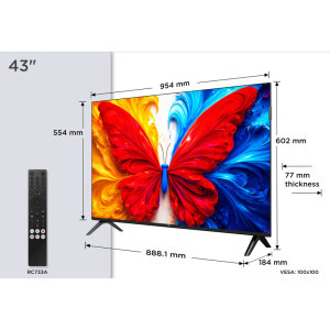 TCL Smart TV QLED 43S5L Seria S5L 108cm Full HD
