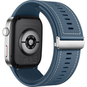 Huawei Watch D2, Silver aluminum curea Blue Composite Leather