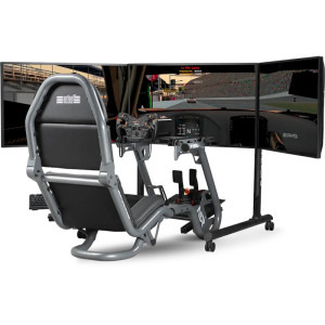 Next Level Racing Round Tube Free Standing Triple Monitor stand