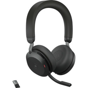 Jabra On-Ear, Evolve2 75, Bluetooth, ANC, Negru