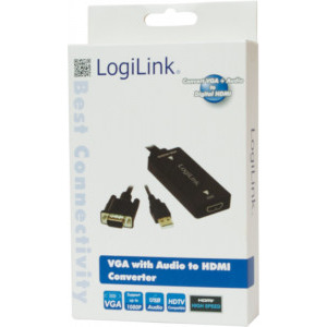 Logilink 1x VGA Male + 1x USB Male - 1x HDMI Female