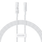 Cablu de date / adaptor Baseus Gem, USB-C Male la USB-C Male, 100W, 2 m, White