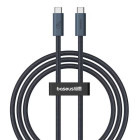 Cablu de date / adaptor Baseus Flash Series 2, USB-C Male la USB-C Male, 1 m, 240W, Black