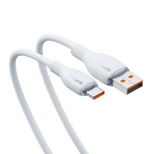 Baseus Pudding, USB Male la USB-C Male, 100W, 1.2 m, White