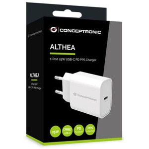 Conceptronic 1x USB-C, PD 25W, White