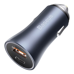 Baseus Golden Contactor Pro, 1x USB, 1x USB-C, 40W, Grey