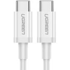 Cablu de date / adaptor Ugreen US264, USB-C Male la USB-C Male, 60 W, 2 m, White