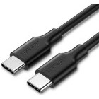 Cablu de date / adaptor Ugreen US286, USB-C Male la USB-C Male, 60 W, 3 m, Black