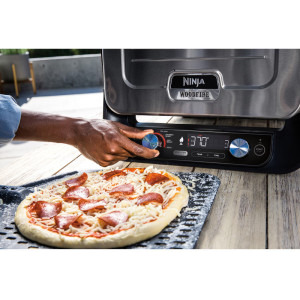 Ninja Cuptor electric Woodfire OO101EU, 2400W, Rosu/Argintiu