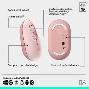 Logitech Pop Icon Combo, Bluetooth, Rose