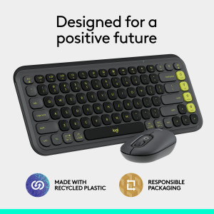 Logitech Pop Icon Combo, Bluetooth, Graphite