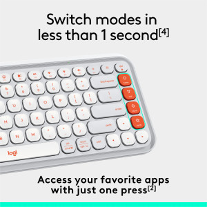 Logitech Pop Icon Keys, Bluetooth, Off-White