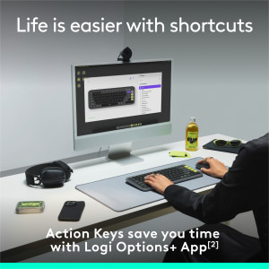 Logitech Pop Icon Keys, Bluetooth, Graphite