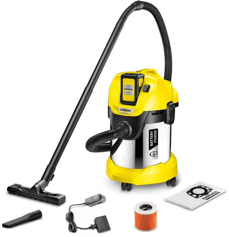 Aspirator Karcher cu sac, WD 3 Battery Premium, 300W, 17L