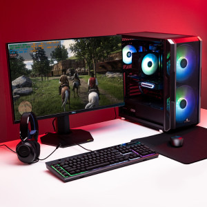 Gaming DRAGON Battle Pack Black Friday Edition (include PC Gaming , Monitor Gaming, Mouse, Tastatura, Casti, Mouse pad)