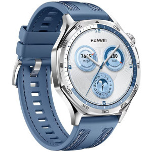 Huawei Watch GT 5, 46mm Tarnish Stainless Steel, curea Blue Woven