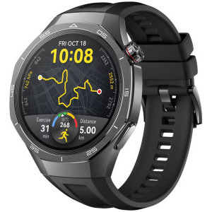 SmartWatch Huawei Watch GT 5 Pro, 46mm Tarnish Titanium, curea Black Fluoroelastomer