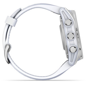 Garmin Fenix 8, 43mm Silver, Whitestone Silicone