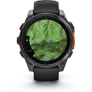 Garmin Fenix 8, 47mm Slate Gray, Black Silicone