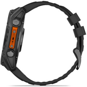 Garmin Fenix 8, 51mm Slate Gray, Black Silicone