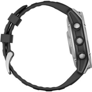 Garmin Fenix E, 47mm Stainless Steel, Black Silicone