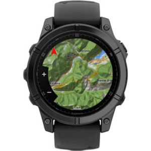 Garmin Fenix E, 47mm Slate Gray Steel, Black Silicone