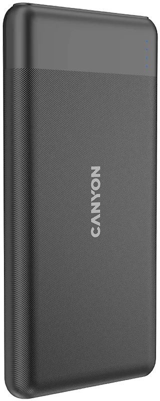 Baterie externa Canyon PB-1009, 10000 mAh, 1x USB, 1x USB-C, cu tehnologia PD 18W/QC 3.0 20W, Black