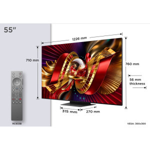 TCL Smart TV SQD-MiniLed 55C8L Seria C8L 139cm 4K UHD HDR