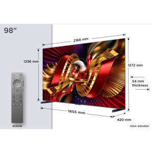 TCL Smart TV SQD-MiniLed 98C8L Seria C8L 248cm 4K UHD HDR