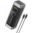 Baterie externa Cuktech 2C1A, 25000 mAh, 1x USB, 2x USB-C, 210 W, Display, Grey