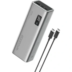 Cuktech 2C1A, 20000 mAh, 1x USB, 2x USB-C, 150 W, Display, Grey