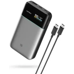 Cuktech 15 Air, 15000 mAh, 1x USB, 2x USB-C, 100 W, Display, Grey