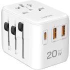 Incarcator retea Logilink Adaptor universal PA0356, 1x USB-C, 2x USB, Quick Charge 20 W, GaN, White