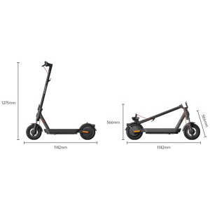 Xiaomi Trotineta electrica Scooter 5, Putere 350 W, Autonomie 60 km, Viteza max 25 km/h, Greutate max 120 kg, Roti 10 inch, Negru