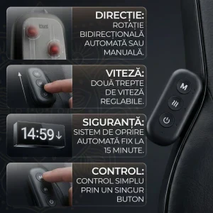 iHunt Aparat de masaj pentru spate BackMaster Shiatsu, Incalzire