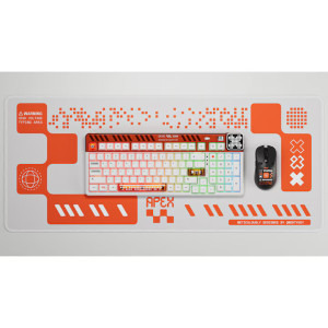 QwertyKey 100 Apex RGB White Liniar Prelubrifiat V2 Switch Mecanica