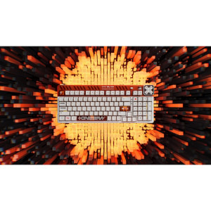 QwertyKey 100 Apex RGB White Liniar Prelubrifiat V2 Switch Mecanica