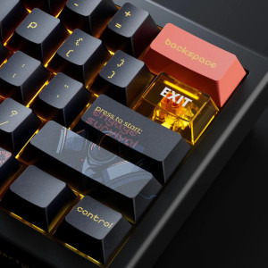 QwertyKey 61 Pro Fallout RGB Black Liniar Prelubrifiat V2 Switch Mecanica
