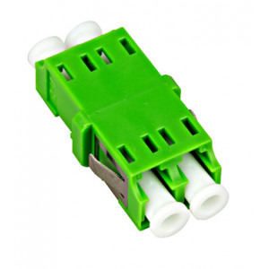 Schrack Cupla LC/APC Duplex, plastic, single mode, zirconiu, verde