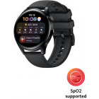 SmartWatch Huawei WATCH 3, 46 mm, Bluetooth, GPS, corp negru Stainless Steel, curea neagra, rezistent la apa, Procesor HiSilicon Hi6262, Senzor HR