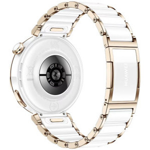 Huawei Watch GT 5 Pro, 42mm Ceramic White-Gold, curea White Ceramic