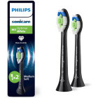 Philips Sonicare Rezerve periuta de dinti electrica Optimal White HX6062/88 Negru, 2 buc