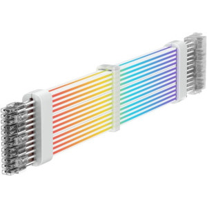 Gamemax Prelungitor cablu alimentare 3x 8 pini VGA ARGB 30cm White