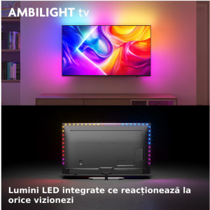 Philips Smart TV 55PUS9010/12 Seria PUS9010/12 139cm gri 4K UHD HDR Ambilight pe 3 laturi