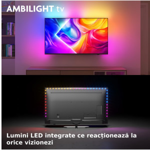 Philips Smart TV 43PUS9010/12 Seria PUS9010/12 108cm gri 4K UHD HDR Ambilight pe 3 laturi