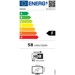 Philips Smart TV 50PUS8510/12 Seria PUS8510/12 126cm negru 4K UHD HDR Ambilight pe 3 laturi