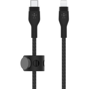 Belkin BoostCharge Braided Silicone USB-C Male la Lightning Male, 1m, Black